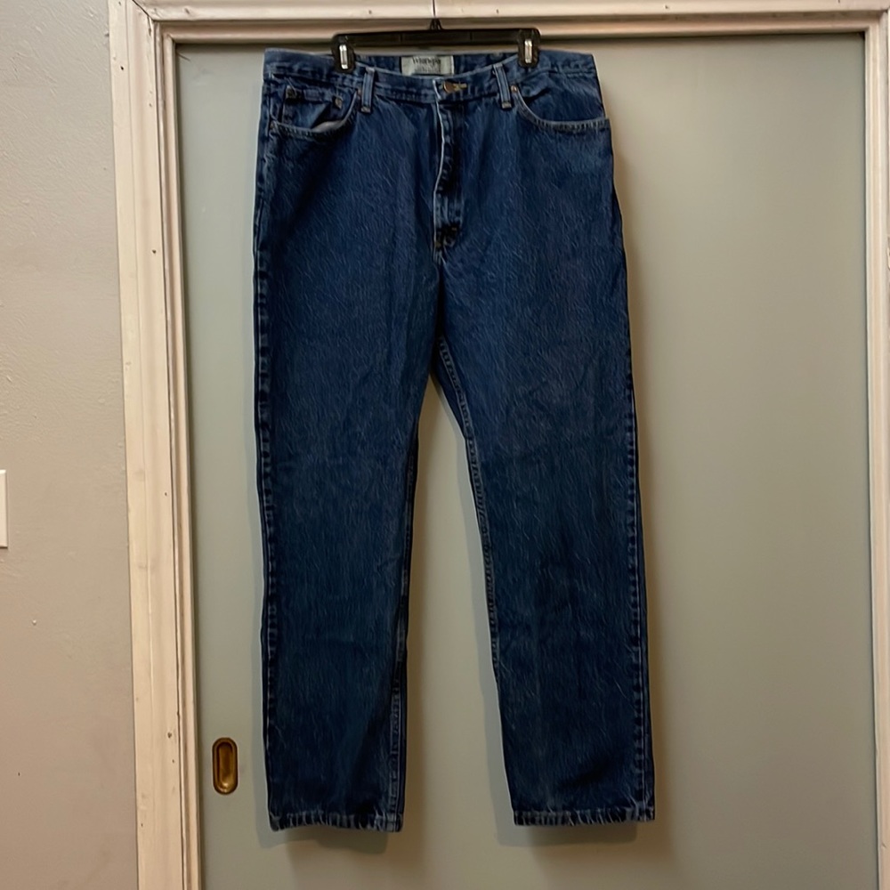 Mens Wrangler jeans, blue with zipper fly 40x34